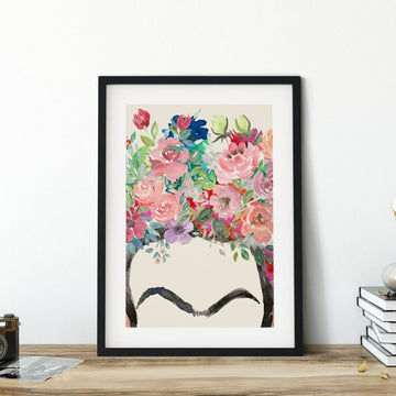 Frida Khalo Wall Art Print, Colourful Wall Art Print